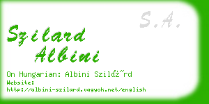 szilard albini business card